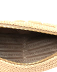 Yarn Raffia Effect Crochet Triangle Shoulder Bag Naturale