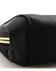 Satin Small Marlene Chain Clutch Black