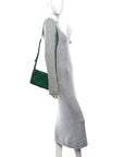 Lambskin Maxi Intrecciato Cassette Crossbody Bag Racing Green