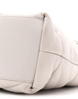 Lambskin Quilted Medium Loulou Puffer Monogram Chain Satchel Granite
