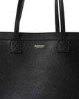 Grainy Calfskin Medium London Tote Bag Black