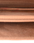 Calfskin Quilted Boy Square Wallet on Chain WOC Brown