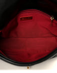 Goatskin Quilted Large CHNL 19 Flap Black