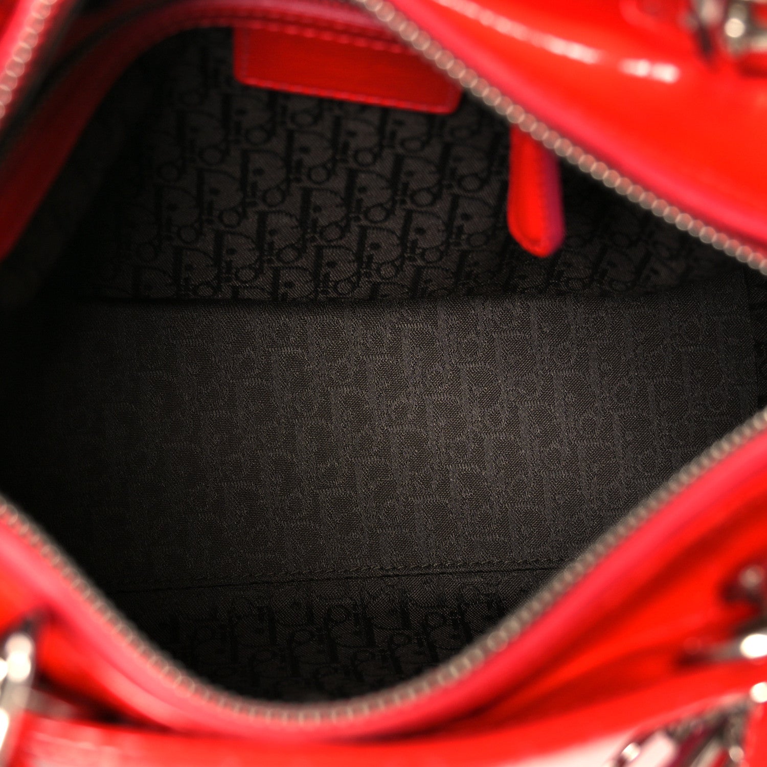 Patent Cannage Whipstitch Medium Lady D1OR Red