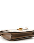 Liege Calfskin Medium Classic Box Flap Bag Taupe