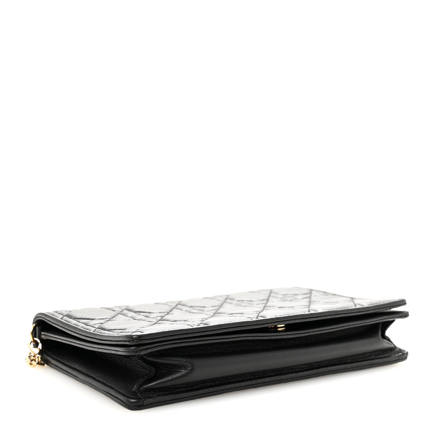 Lambskin Cannage Lady D1OR Pouch Black