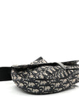 Oblique Mens Saddle Bag Blue