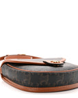 Canvas Calfskin Triomphe Mini Besace Tan