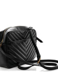 Calfskin Matelasse Monogram Lou Camera Bag Black