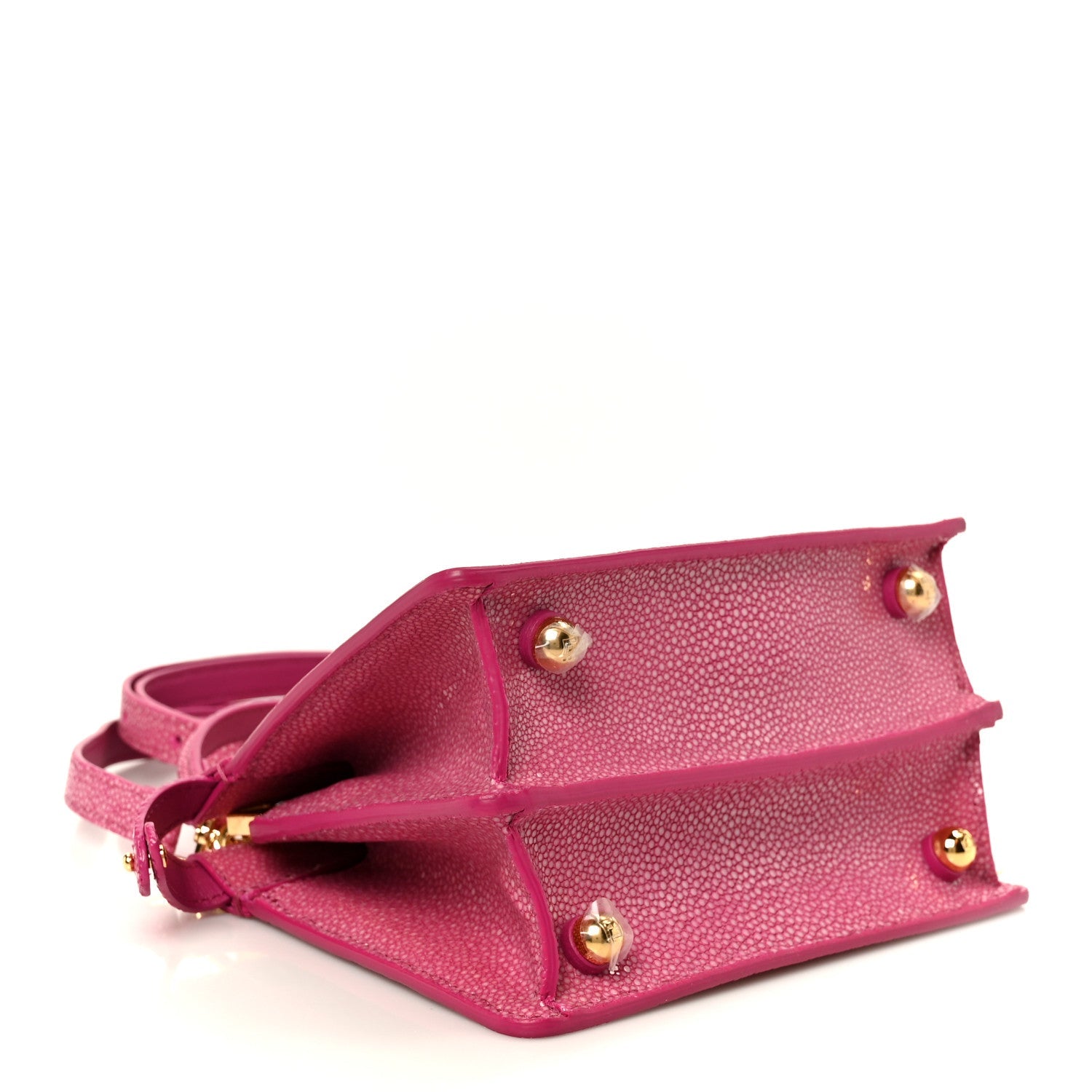 Stingray Shiny Nappa Petite Peekaboo I SEE U Satchel Ciclamino Pilar