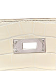 Matte Niloticus Crocodile 18K White Gold Diamond Himalaya Kelly Retourne 28 White
