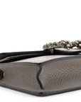 Dollar Calfskin Crystal Super Mini Dionysus Shoulder Bag Dusty Grey Black Diamond