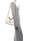 Lambskin Quilted Small Loulou Puffer Monogram Chain Satchel Dark Beige