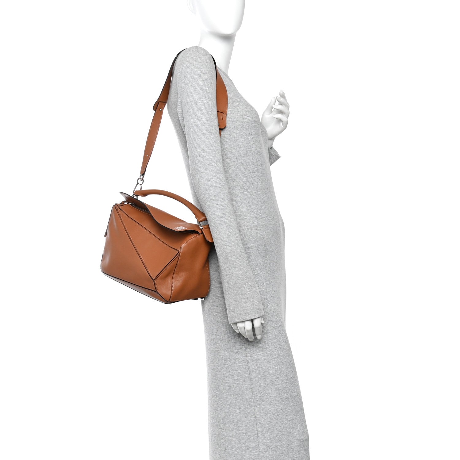 Calfskin Medium Puzzle Bag Tan