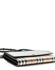 Calfskin Vintage Check Hannah Wallet with Detachable Strap Black