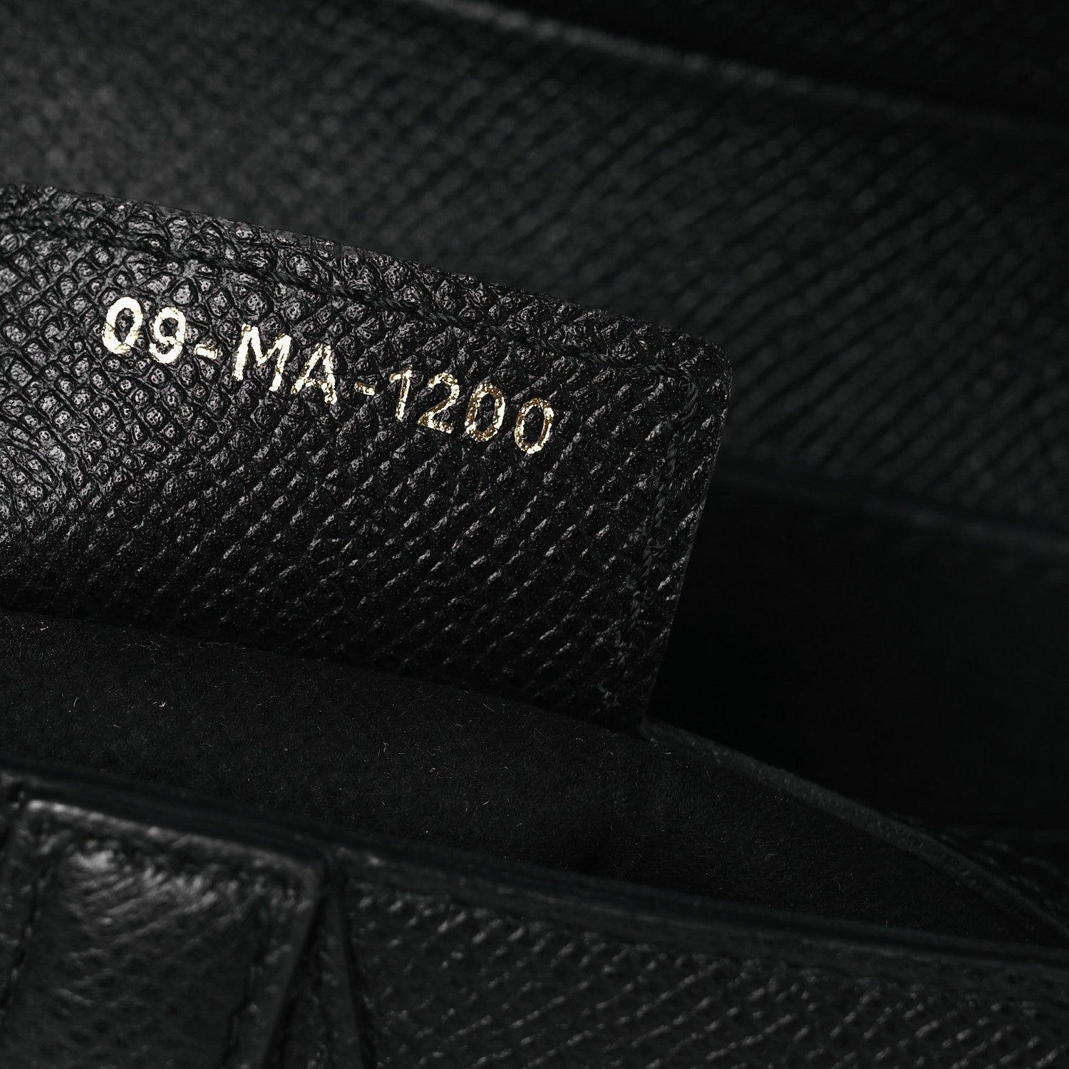 Grained Calfskin Saddle Bag Black