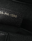 Grained Calfskin Saddle Bag Black