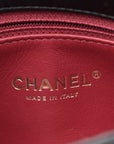 Calfskin Quilted Belt Chain Flap Black