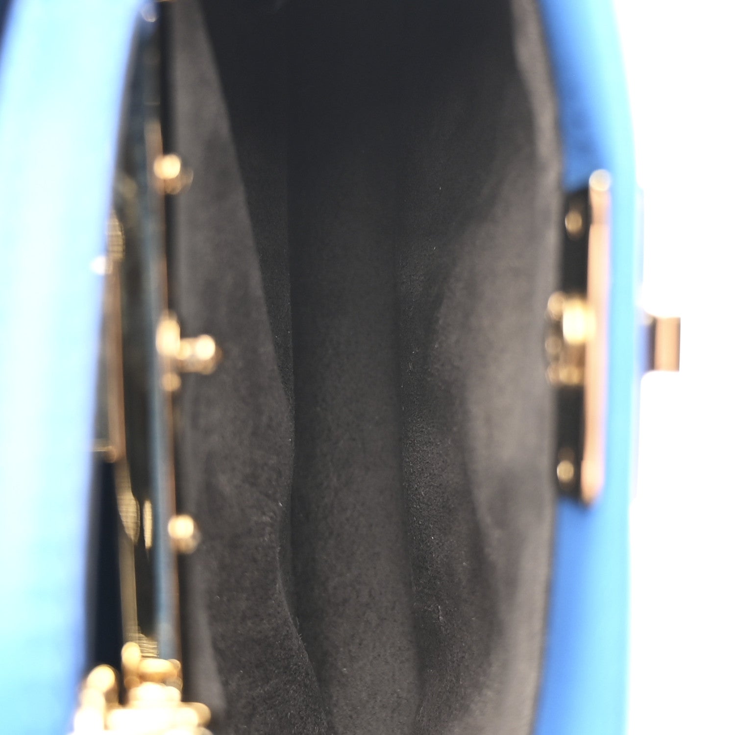 Shiny Nappa Micro Peekaboo Iconic Satchel Blue Royal