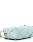 Lambskin Maxi Intrecciato Small Cassette Camera Bag Teal Washed