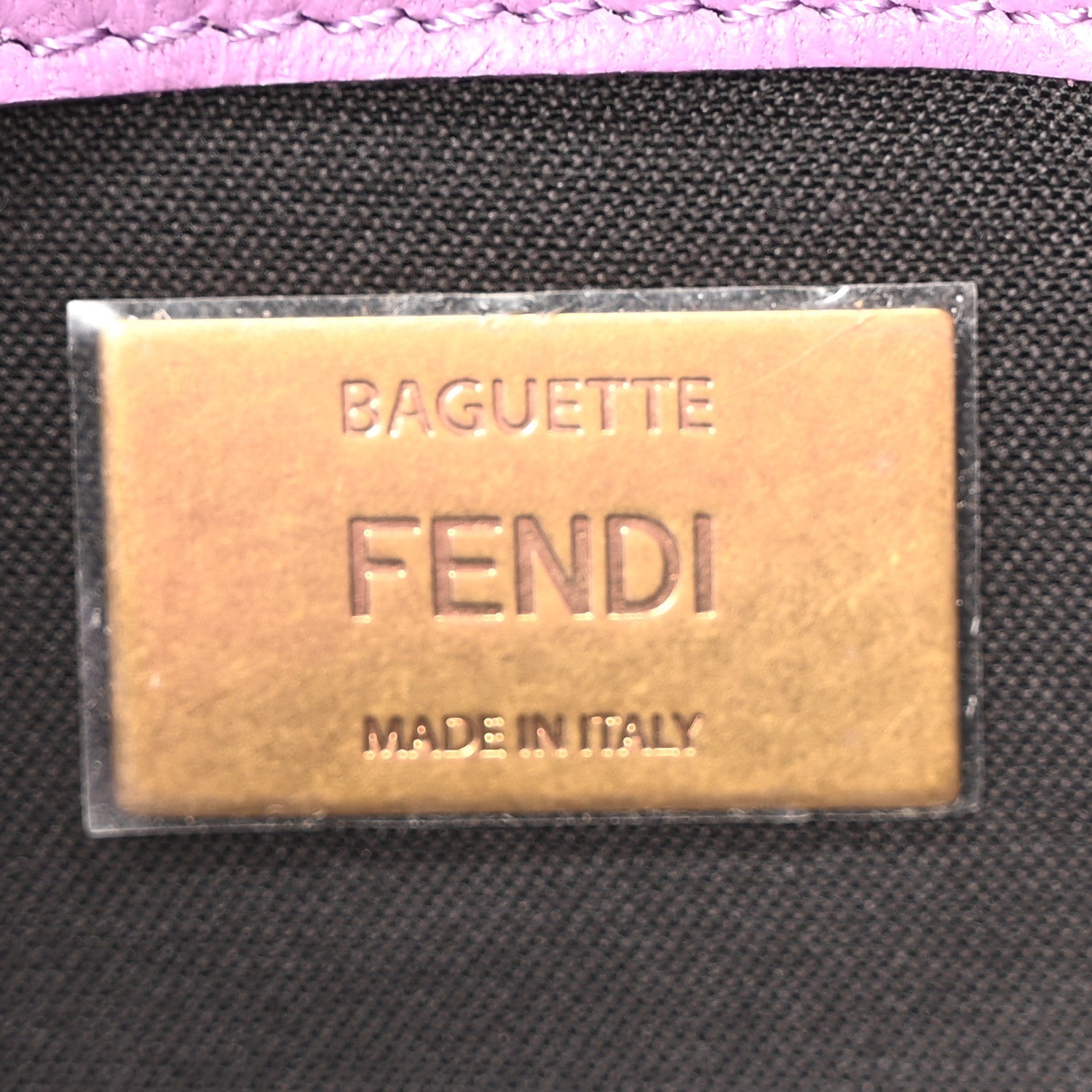 Nappa FF 1974 Embossed Baguette Agapanto