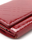 Patent Calfskin Wallet Red