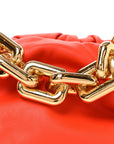 Calfskin The Pouch Chain Orange