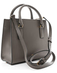 Grainy Calfskin Virtus Top Handle Tote Grey
