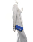 Glitter Milla Wallet on Chain Navy