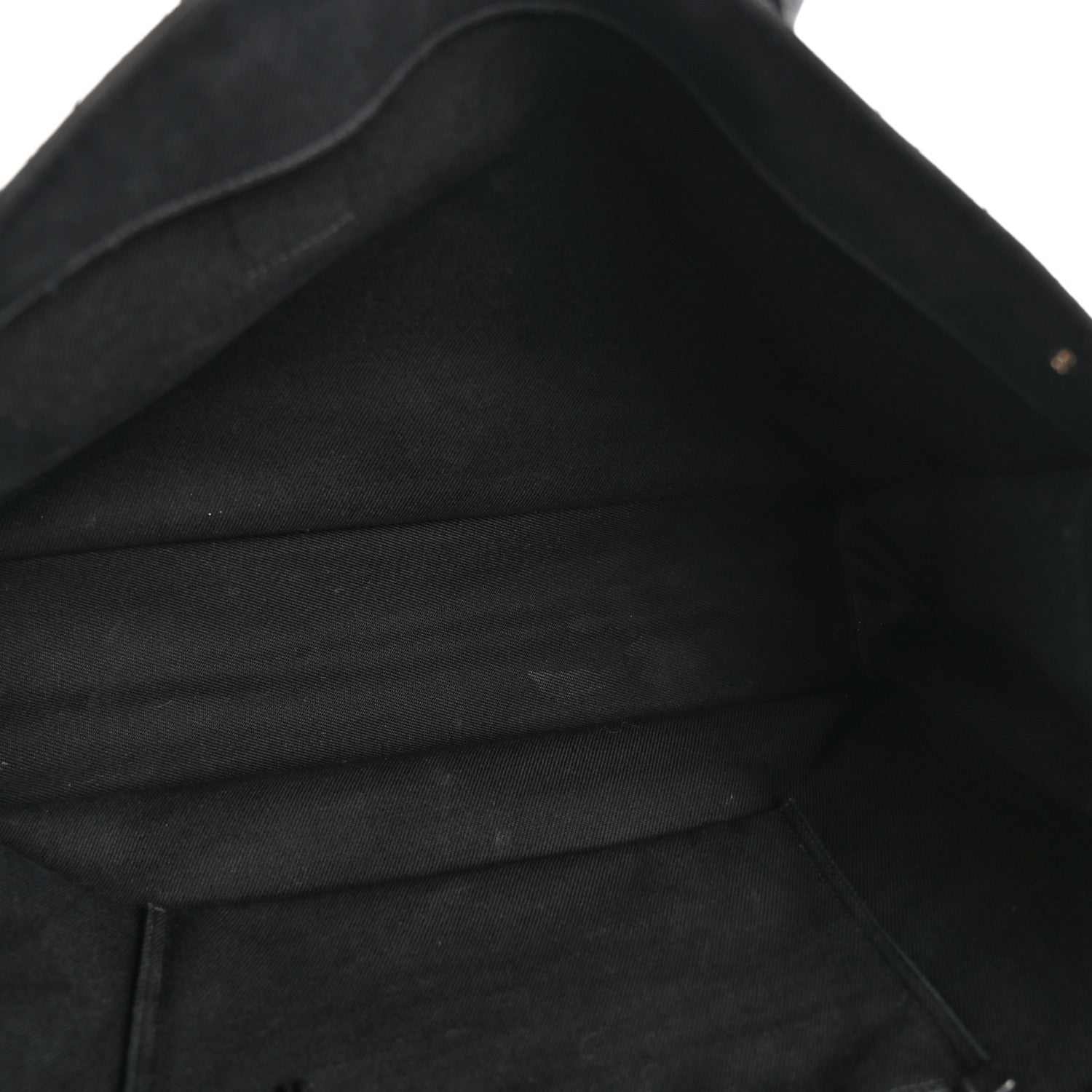 Linen Calfskin Rive Gauche Tote Black