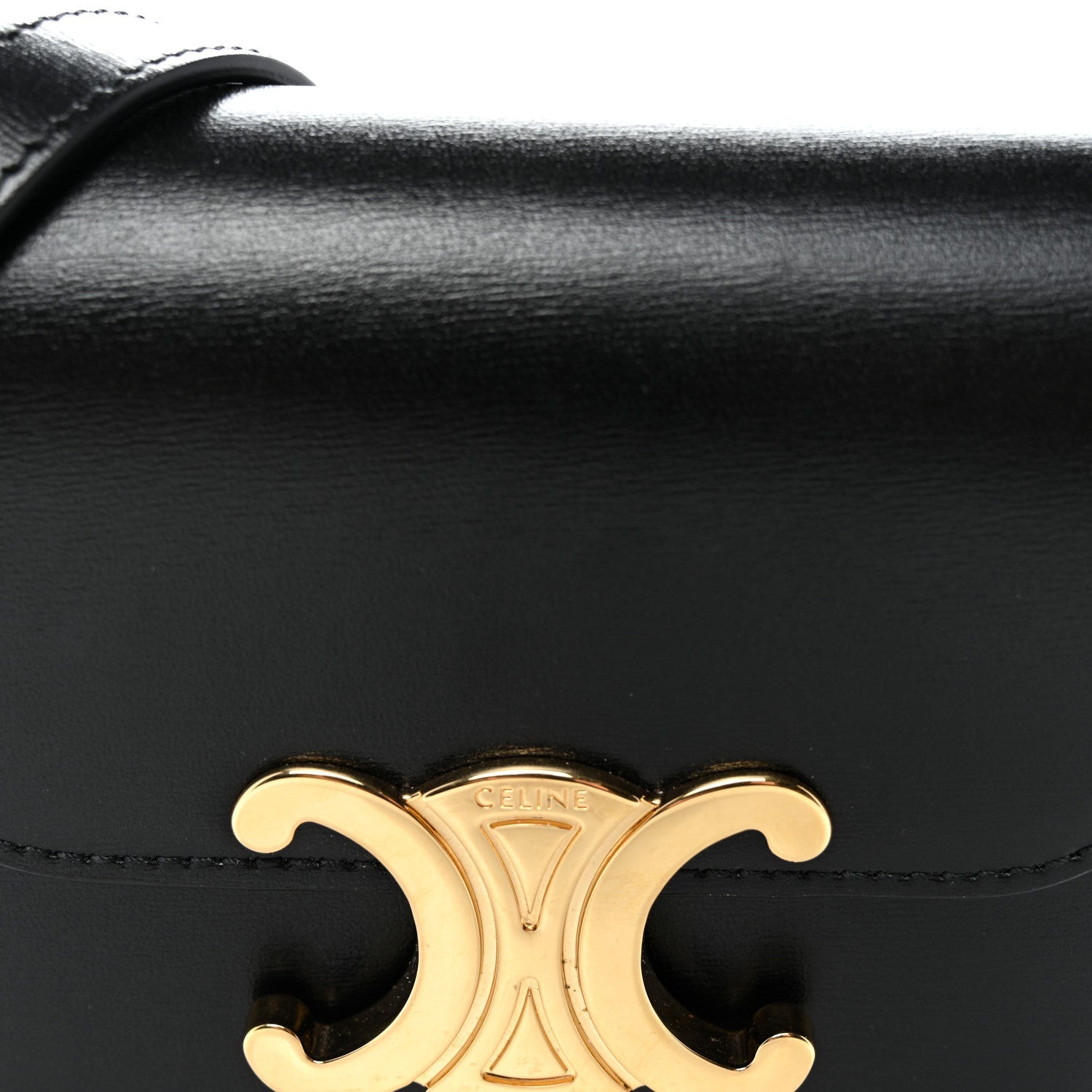 Shiny Calfskin Mini Triomphe Black
