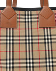 Cotton Vintage Check Large London Tote Bag Briar Brown Black