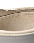 Smooth Calfskin Ava Logo Shoulder Bag White