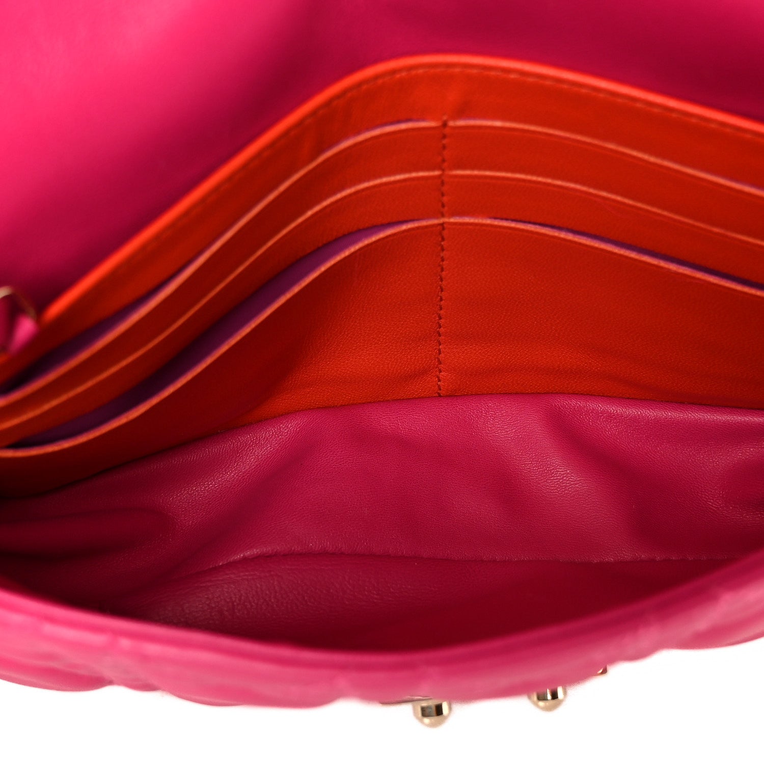 Lambskin Cannage Miss D1OR Promenade Pouch Fuchsia