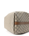 GG Icon Monogram Padlock Shoulder Bag Beige Dark Brown