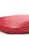 Nappa Intrecciato Small Veneta Hobo Cassis