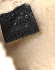 Sakai Be Green Calfskin Shearling Mini Dionysus Top Handle Bag Black