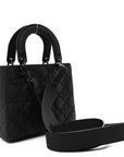 Ultra Matte Calfskin Cannage Small My ABCD1OR Lady D1OR Black