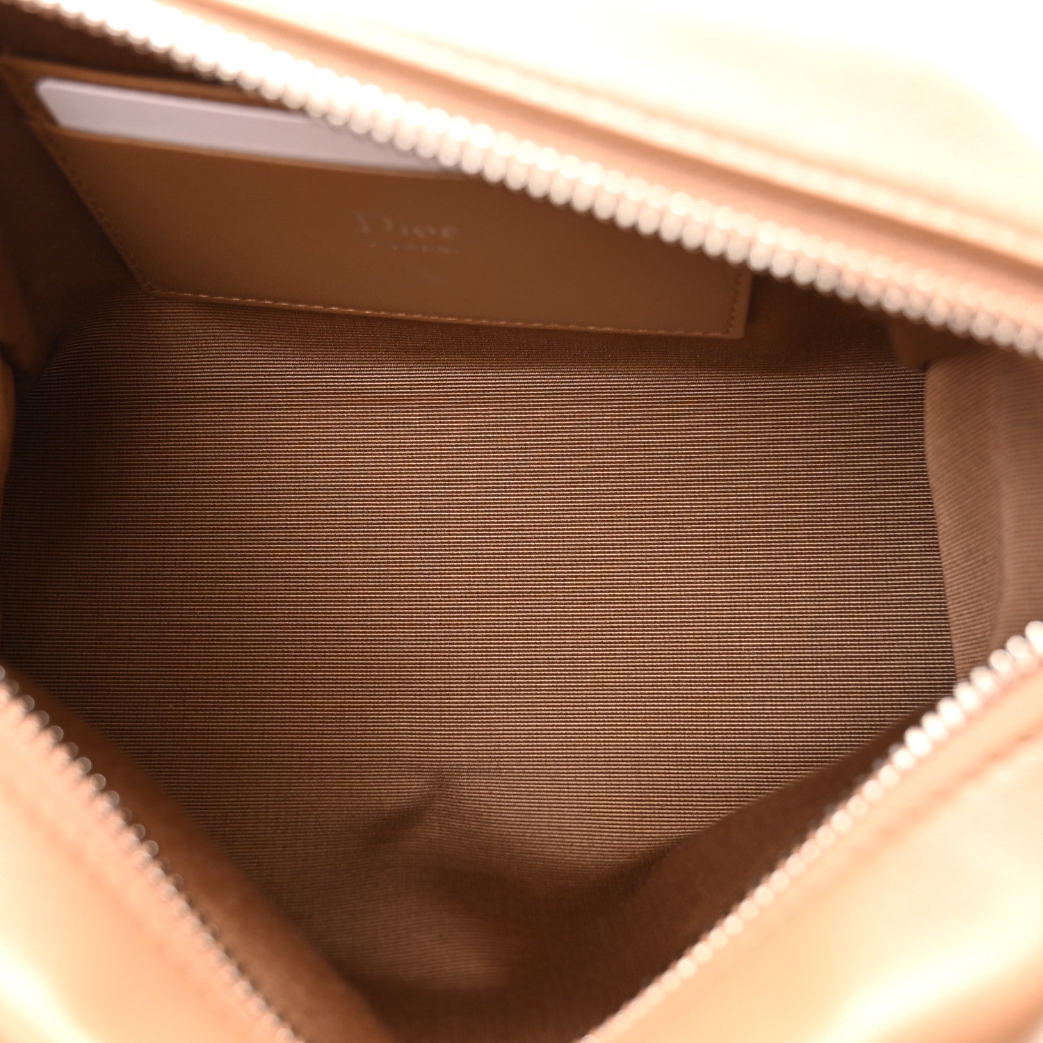 Supple Lambskin Bow Pouch Camel