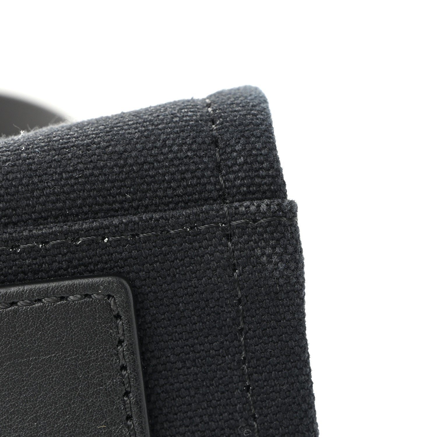 Canvas Studded Small Logo Tote Bag Black