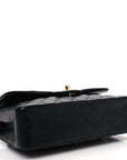 Lambskin Quilted Small Double Flap Black