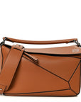 Calfskin Medium Puzzle Bag Tan
