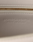 Nappa Intreccio Padded Top Handle Shoulder Bag White