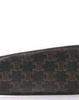Triomphe Canvas Asymmetric Clutch Tan
