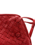 Nappa Intrecciato Nodini Crossbody Messenger Red