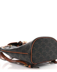 Triomphe Canvas Calfskin Mini Folco Backpack Tan