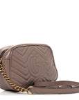 Calfskin Matelasse Small GG Marmont Chain Shoulder Bag Porcelain Rose