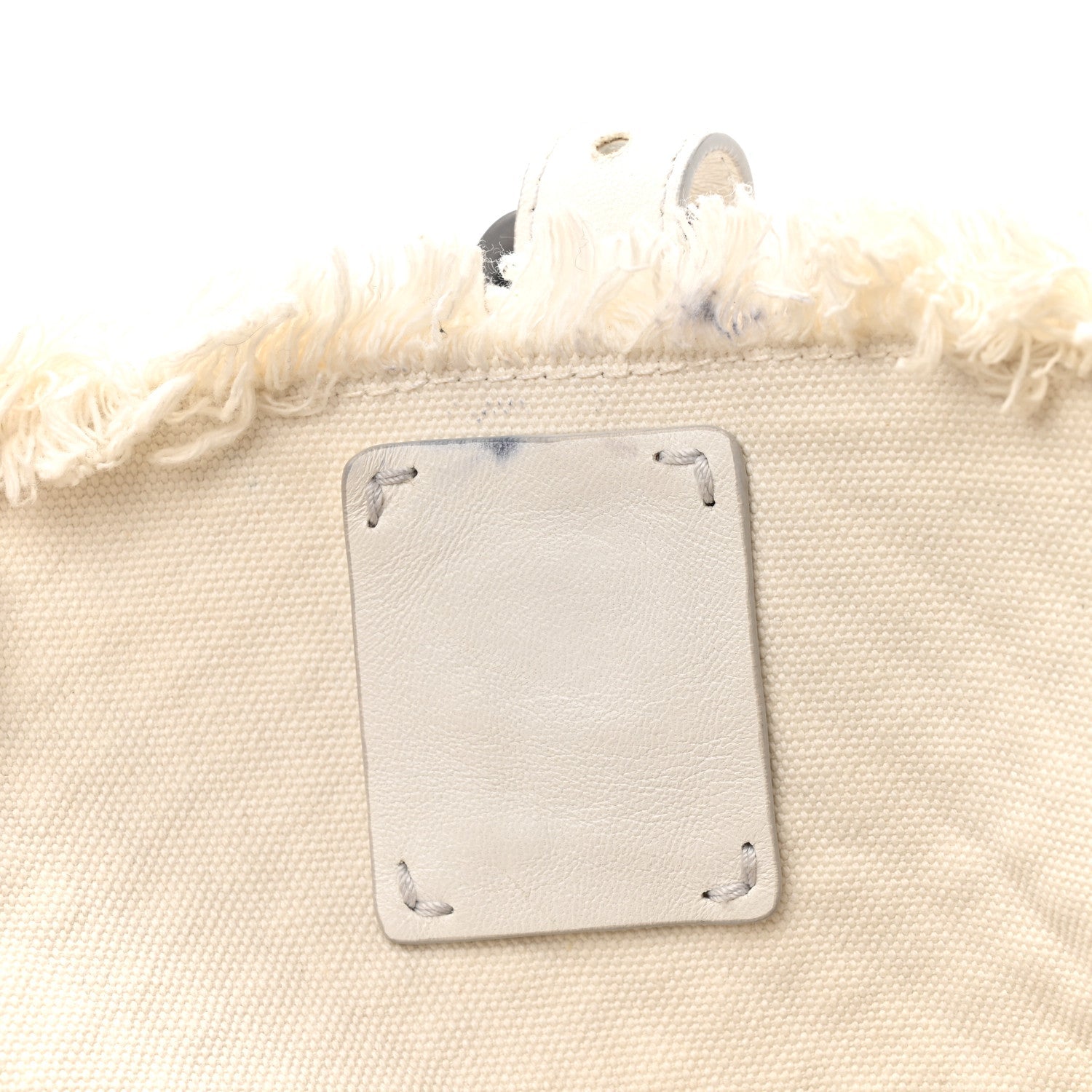 Nappa Intrecciato Canvas Fringe Maltinto Tote White