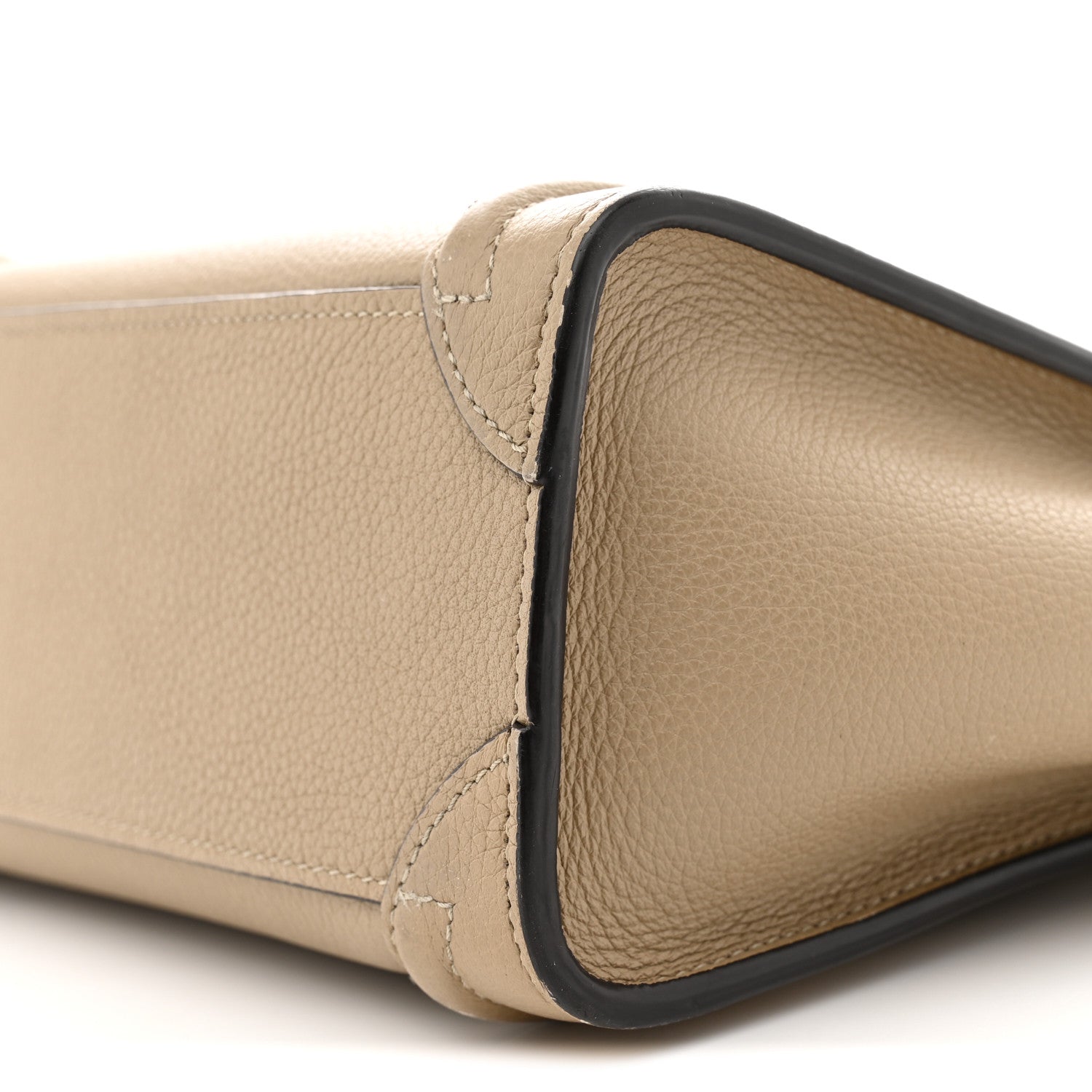 Drummed Calfskin Nano Luggage Dune