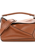 Calfskin Medium Puzzle Bag Tan